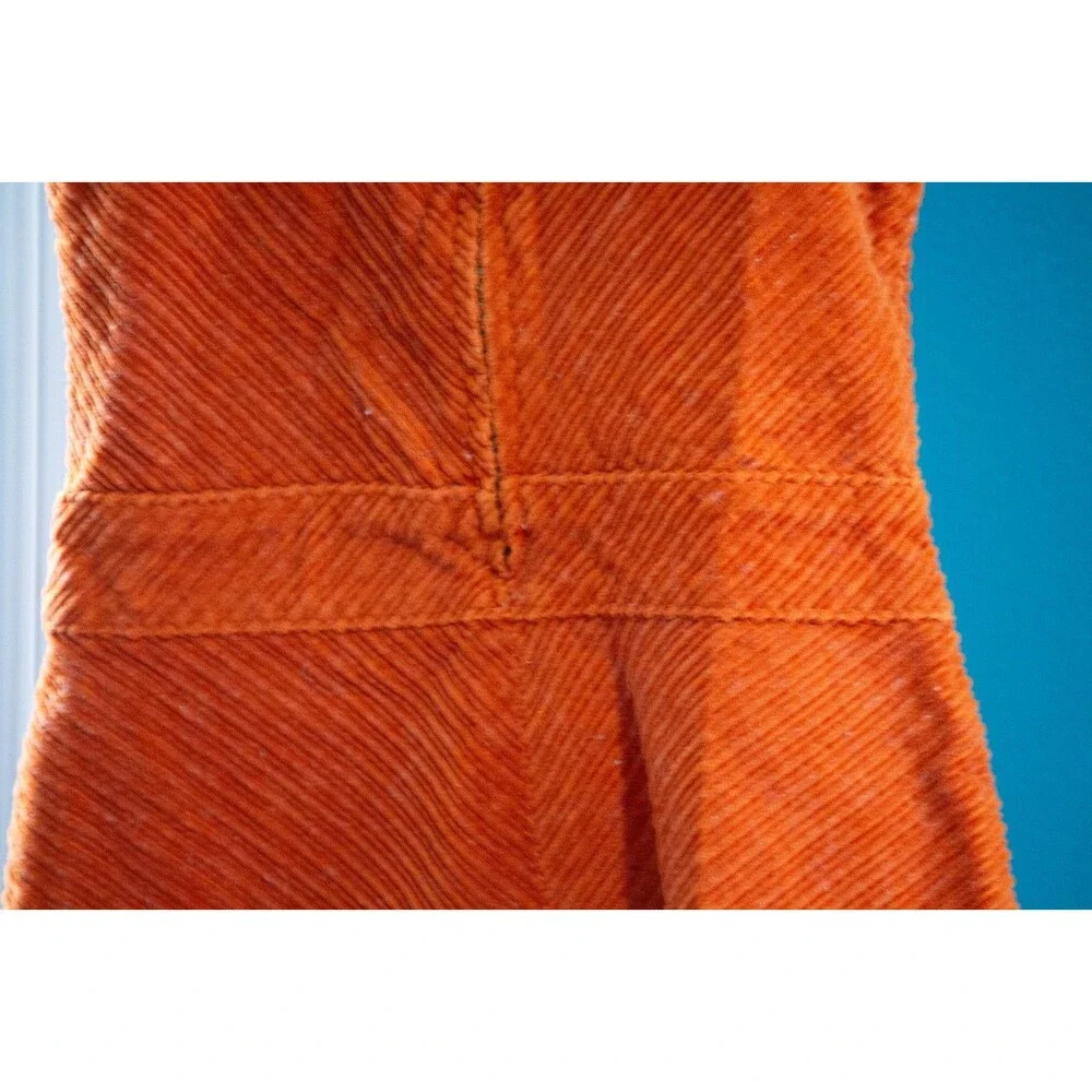 Vintage Gymboree Cute As A Button Corduroy Pinafore Jumper Dress Rust Size 3